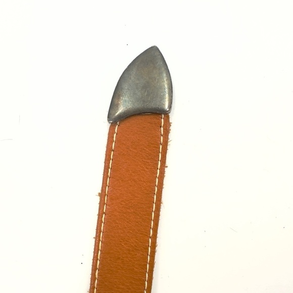 Vintage Ann Taylor Western Leather Concho Belt Womens Medium Southwest Tribal main image 13